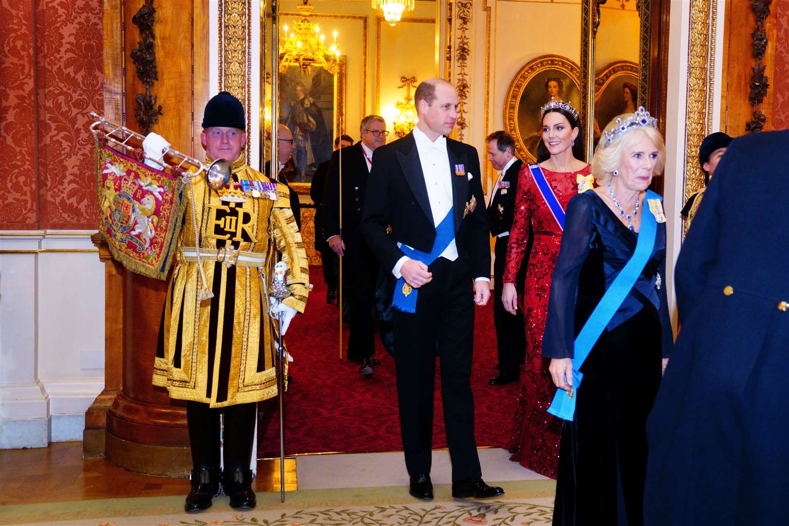 The Prince and Princess of Wales, and the Queen during the reception in 2022 (Victoria Jones/PA)