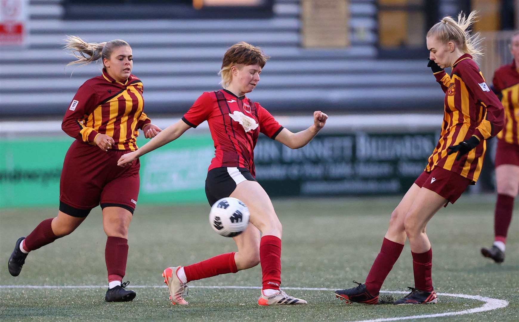 Tunbridge Wells Foresters (red) ran out 6-1 winners over Petts Wood on Thursday. Picture: PSP Images