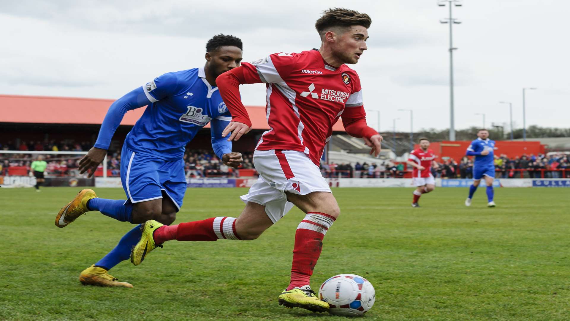 Sean Shields runs at the Chelmsford defence last season Picture: Andy Payton