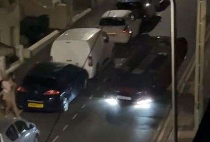 A car ended up on its roof in Ranelagh Road after an accident in the summer. Picture: Sylvie Bates