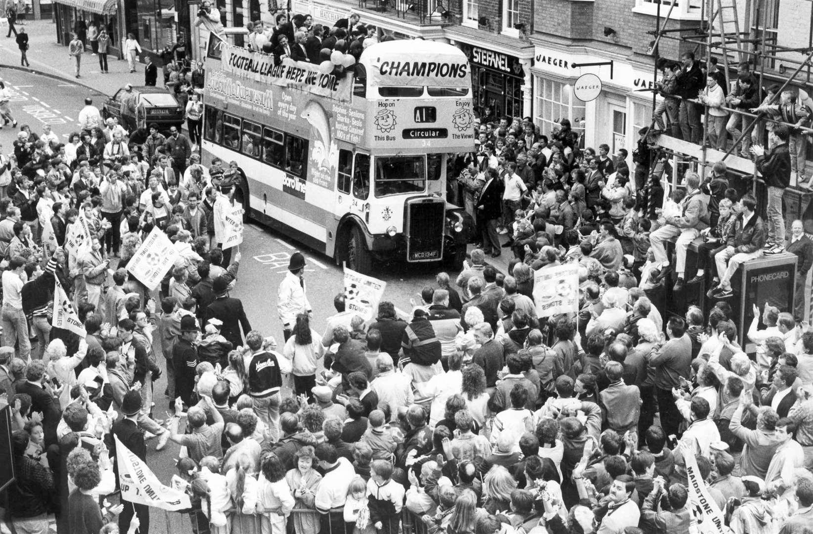 Maidstone United FC winning promotion to the Football League