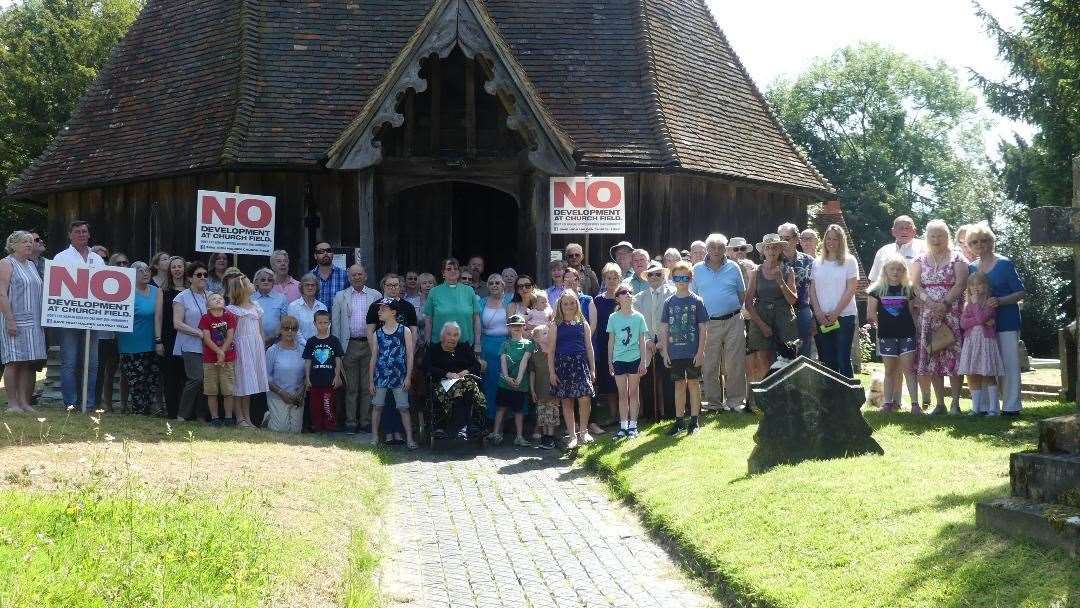 A campaign is under way to stop land at High Halden church from being developed into homes (13225729)