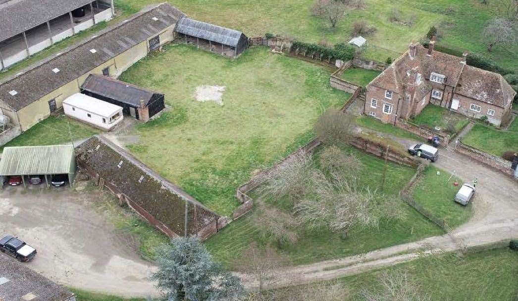 Buildings at Bramling Court Farm in Wingham, near Canterbury, could be transformed into four holiday lets. Picture: TaylorHare Architects