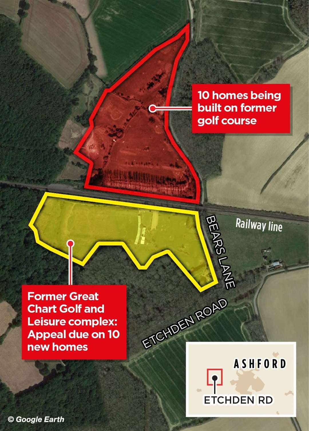 The site is outside Great Chart but falls within the boundary of Bethersden Parish Council