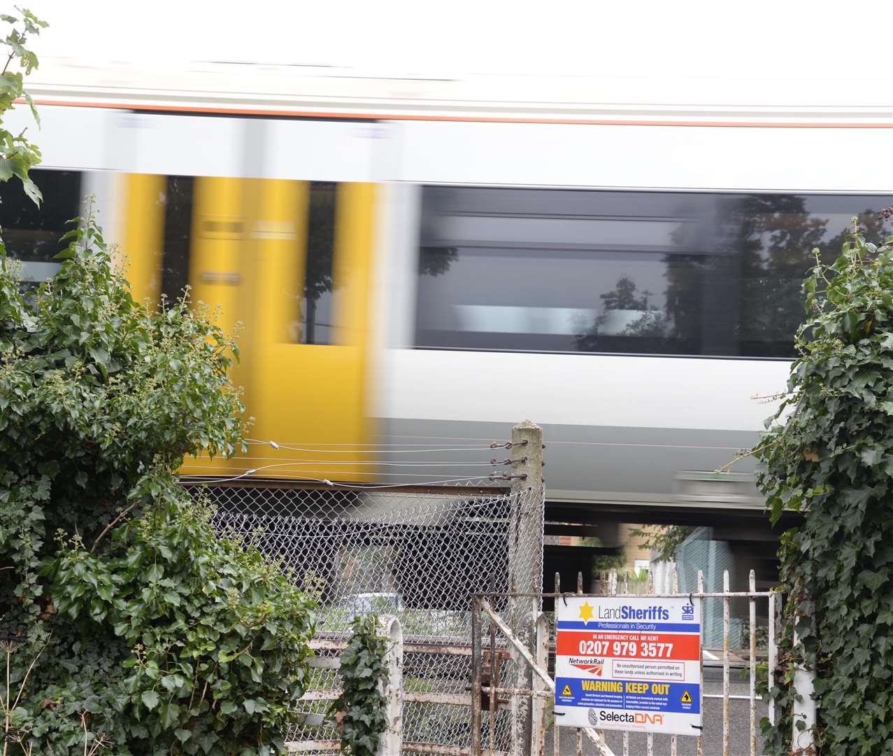 Trains travel at up to 125mph in the area