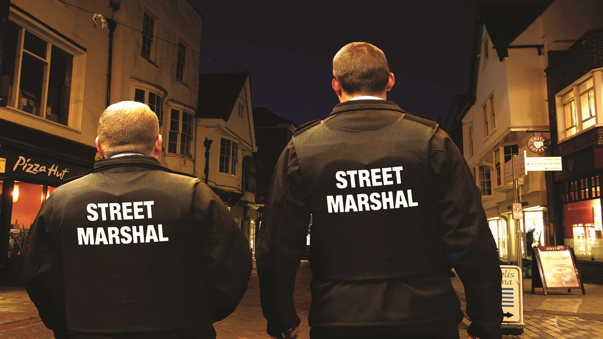 Street marshalls in Canterbury city centre