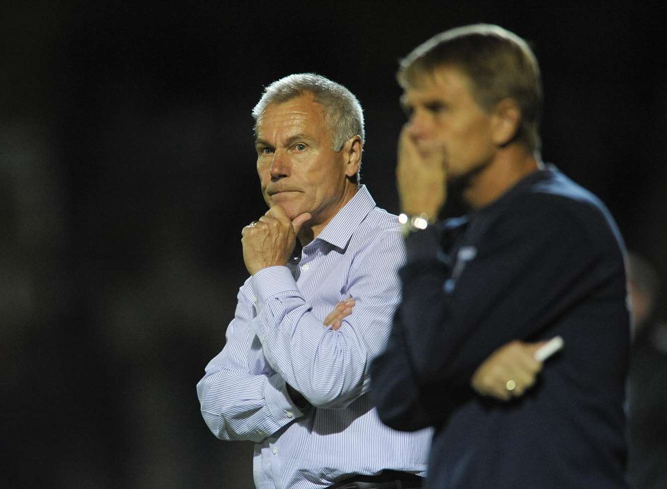 Martin Allen is sacked midway through the 2013/14 season and replaced by Peter Taylor. Andy Hessenthaler returns as his no.2