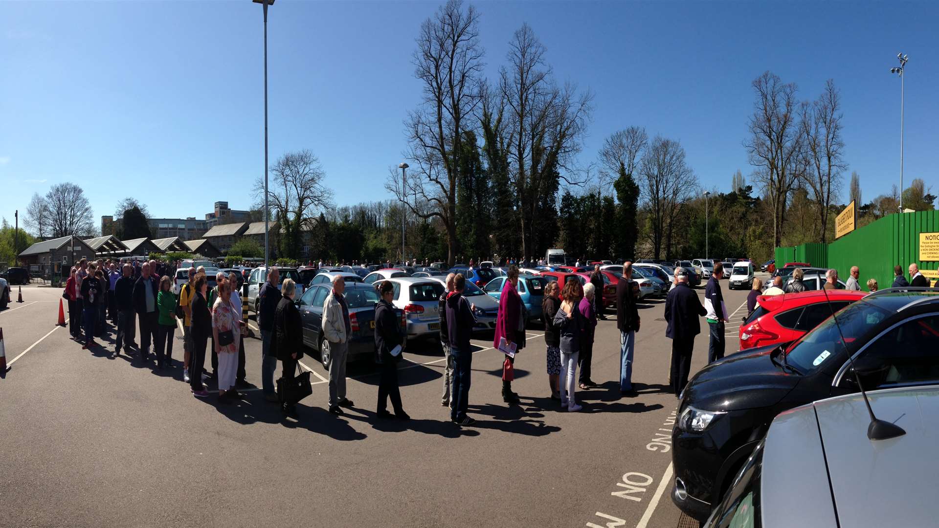 Fans queue up for tickets at the Gallagher Stadium Picture: Maidstone United