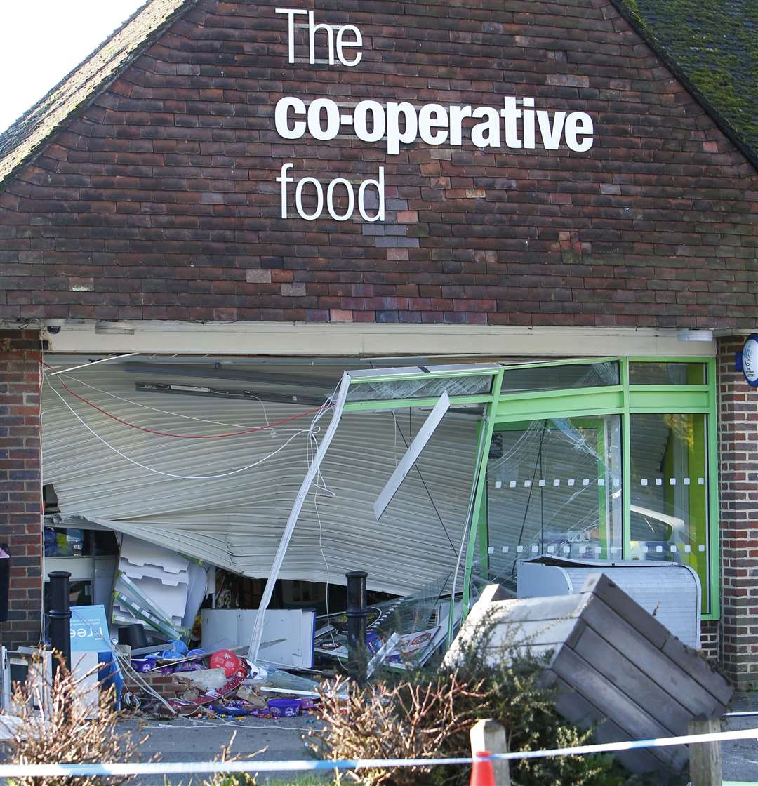 The Co-Op in Wye was hit in November