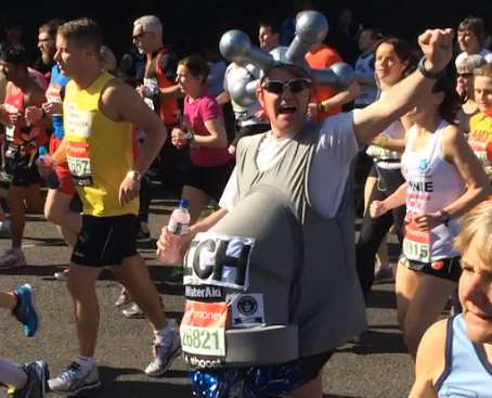 Richard Quartermaine ran the fastest marathon dressed as a tap.