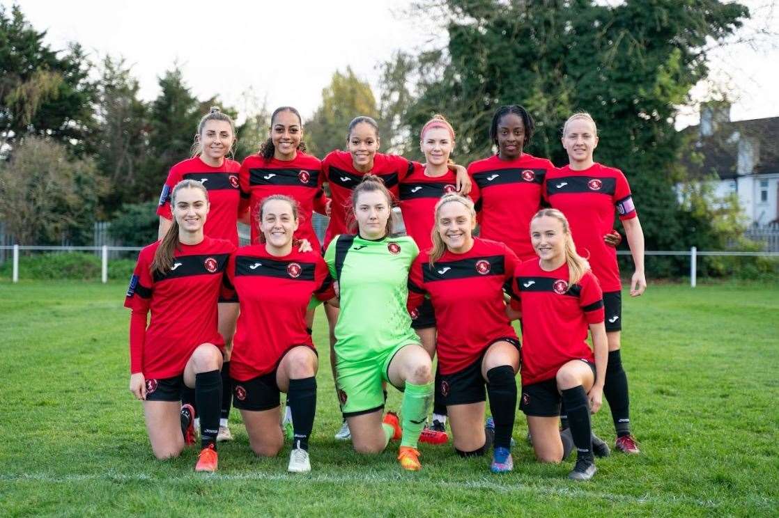 Gillingham Women before their match with Ebbsfleet United in the Kent Cup Picture: Sam Mallia