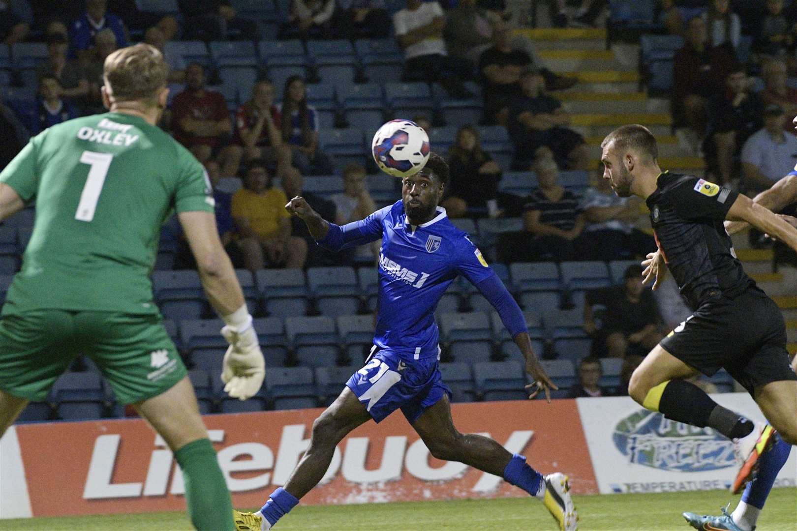 Lincoln City loan winger Hakeeb Adelakun has been back involved recently for Gillingham Picture: Barry Goodwin