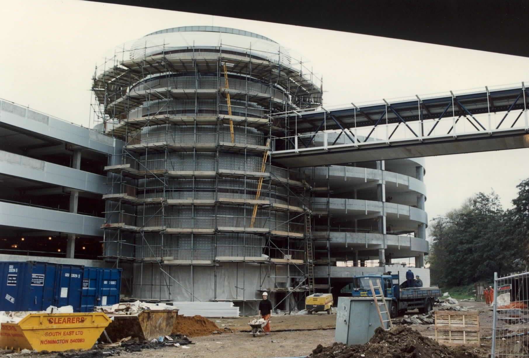 A multi-storey car park was also constructed, connected by a walkway over the A2042