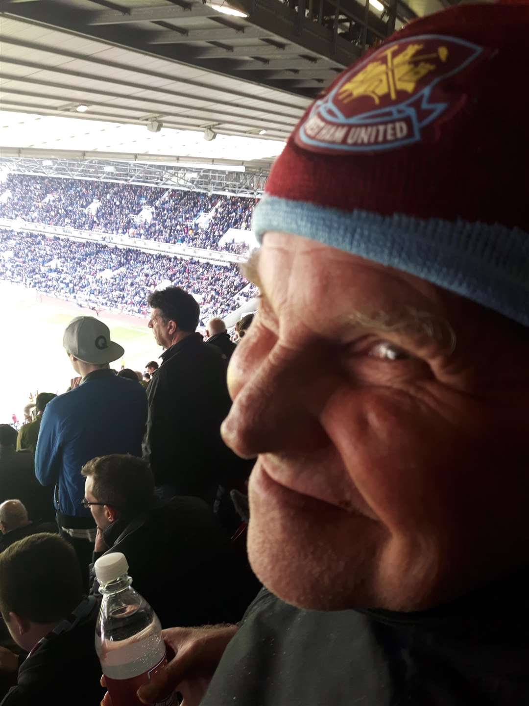 West Ham fan Robbie enjoying a game at Upton Park