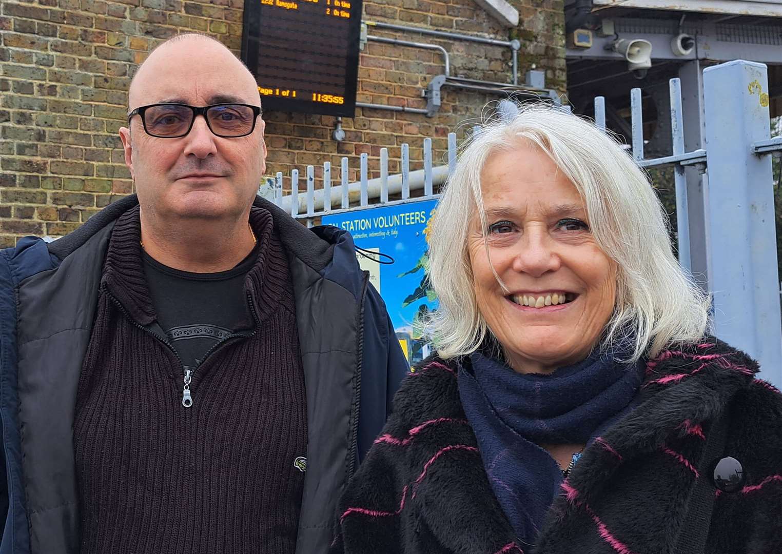 Mathew Easton and Vicki Smith both think Deal railway station bridge is safe