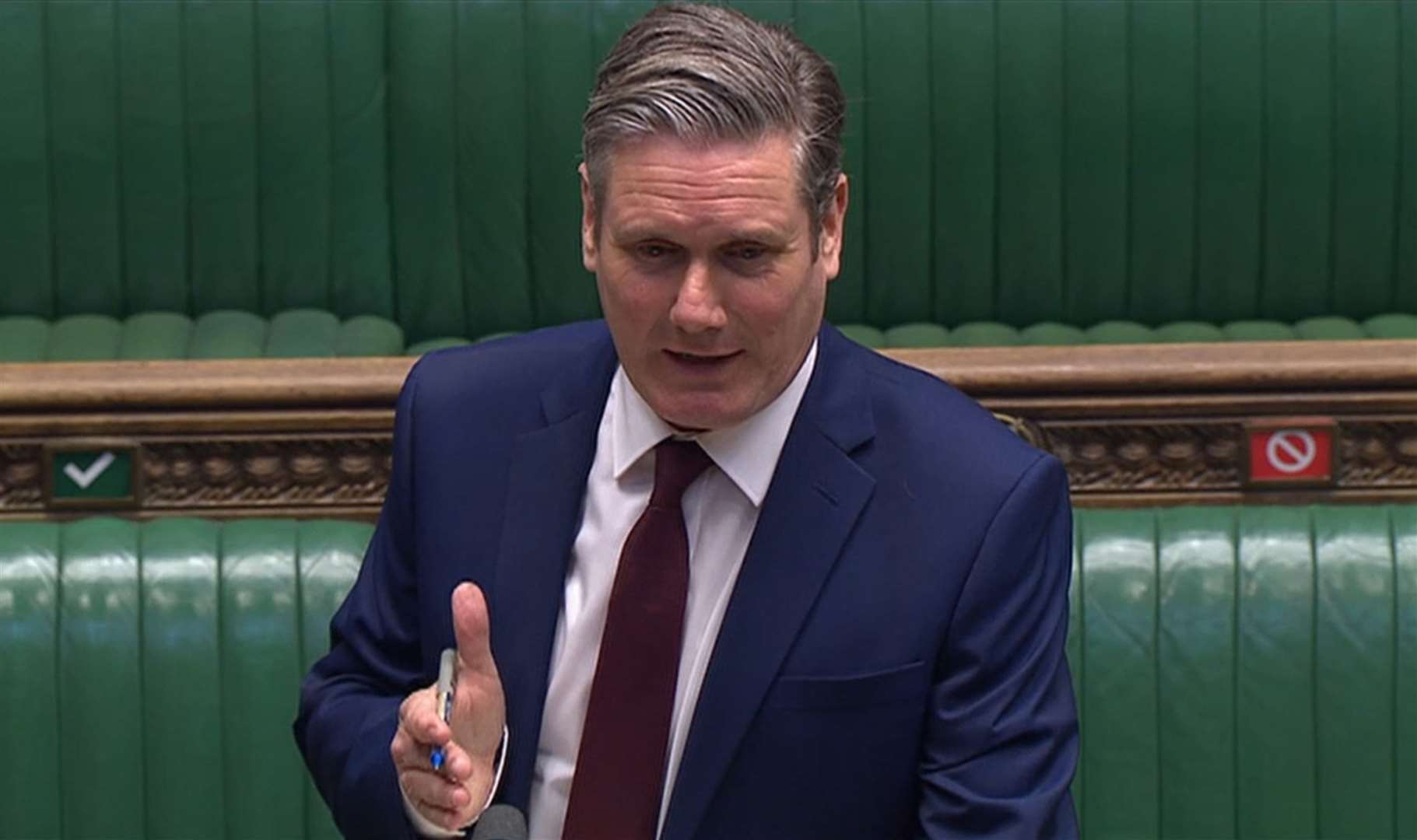 Sir Keir Starmer speaking during his first Prime Minister’s Questions as Labour leader (House of Commons/PA)