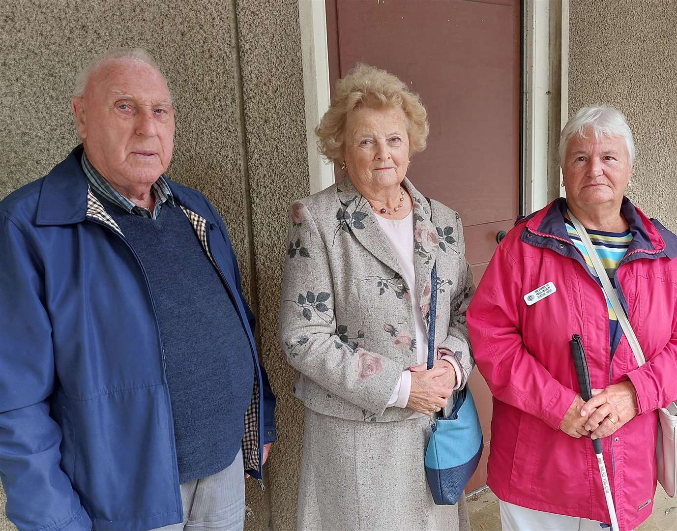 The current station in Bouverie Square; members of Shepway Active ​Retirement Association Norman Newton, Janice Cousins and Jenny Barraclough