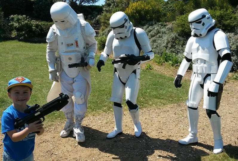 Connor and stormtroopers in Westgate-on-Sea