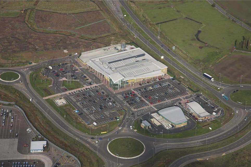 A closer view of the Morrisons supermarket at Neats Court, Queenborough