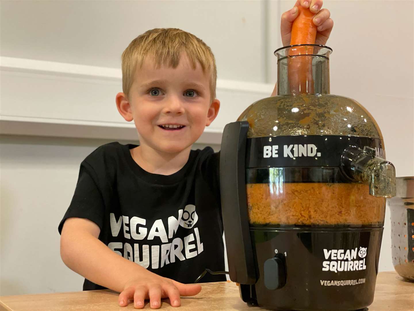 Harry juicing at Pennies Nursery in Maidstone