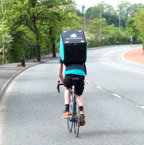 Deliveroo cyclist