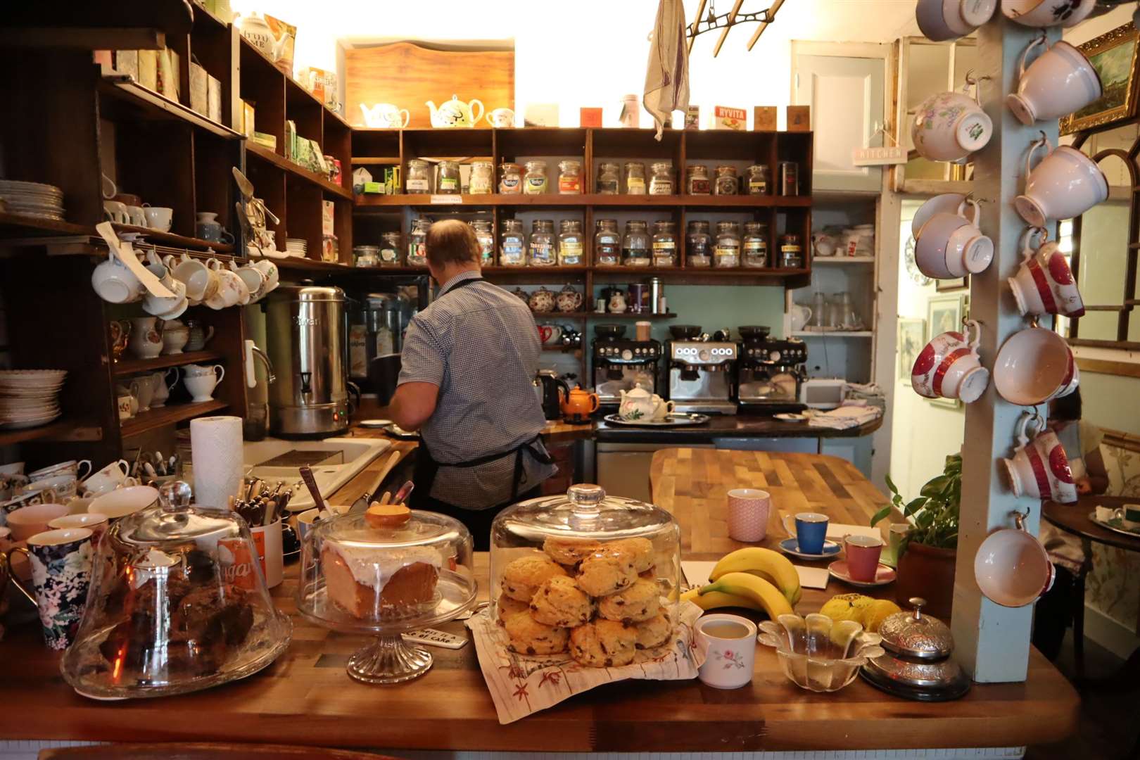 Owner Stephen Jackson at work at the Jacksonwood tea room in Sheerness High Street