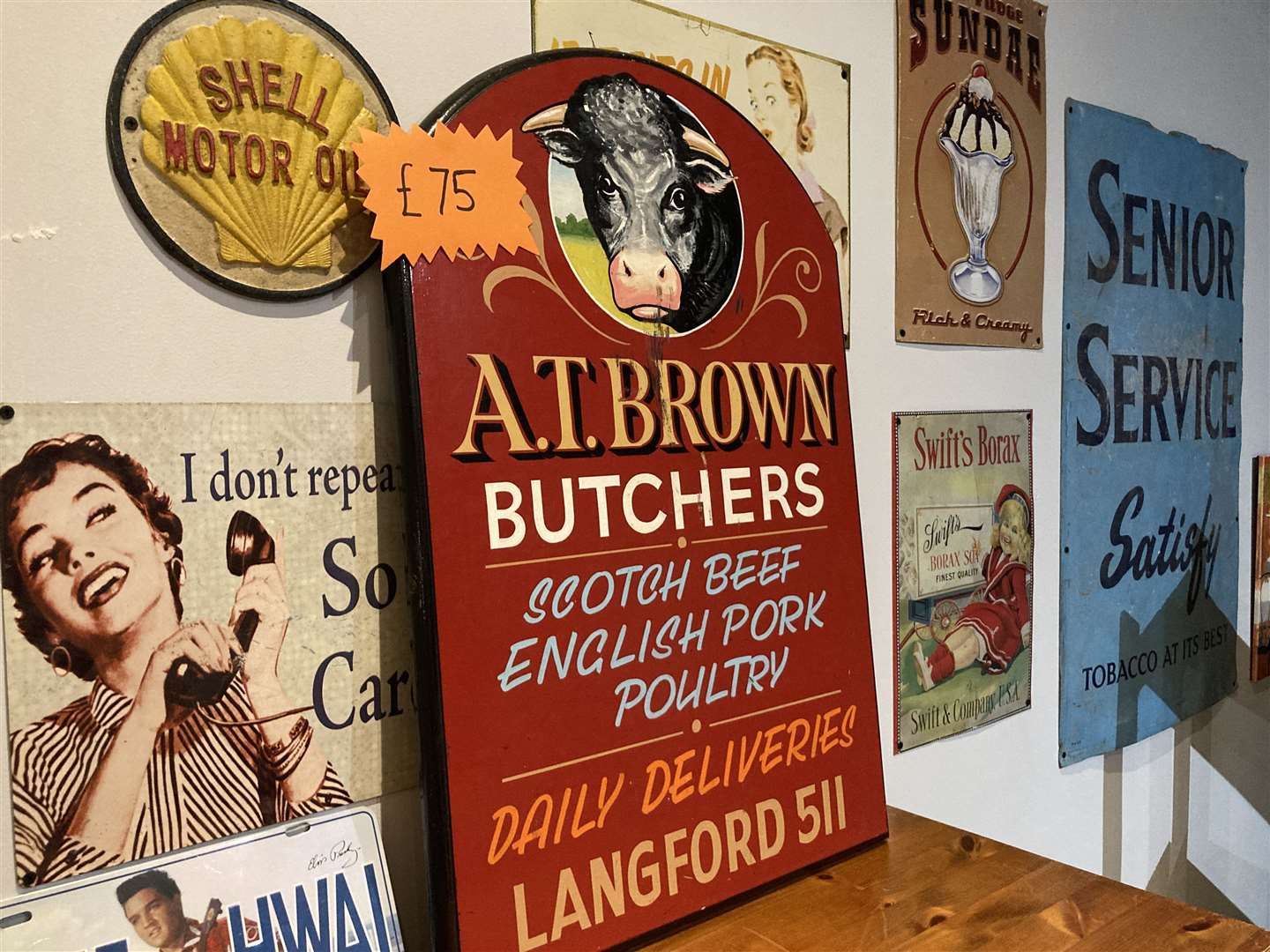 Signs of the time at Buckleys indoor market in Sittingbourne High Street. Picture: John Nurden