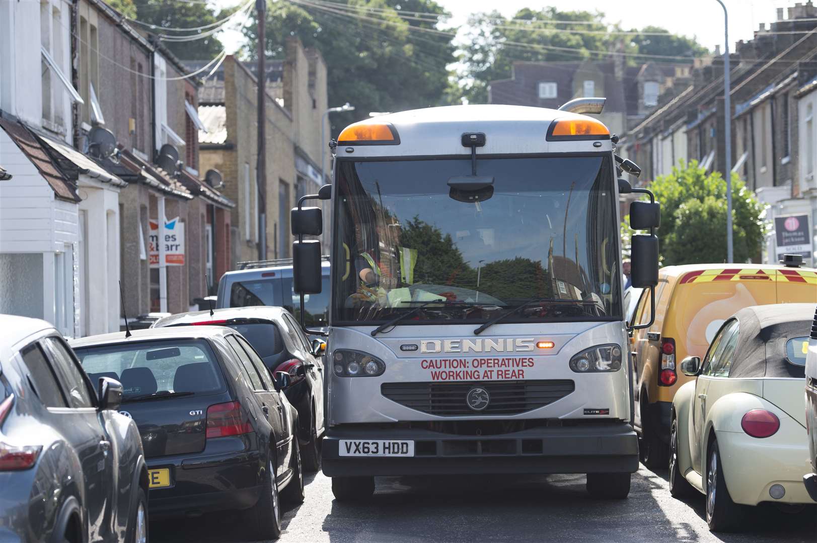 Thanet council says its drivers have to negotiate narrow streets with cars parked on both sides of the road, which is made worse by inconsiderate parking