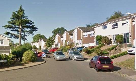 Three cars crashed in Stonebridge Way, Faversham. Picture: Google street views