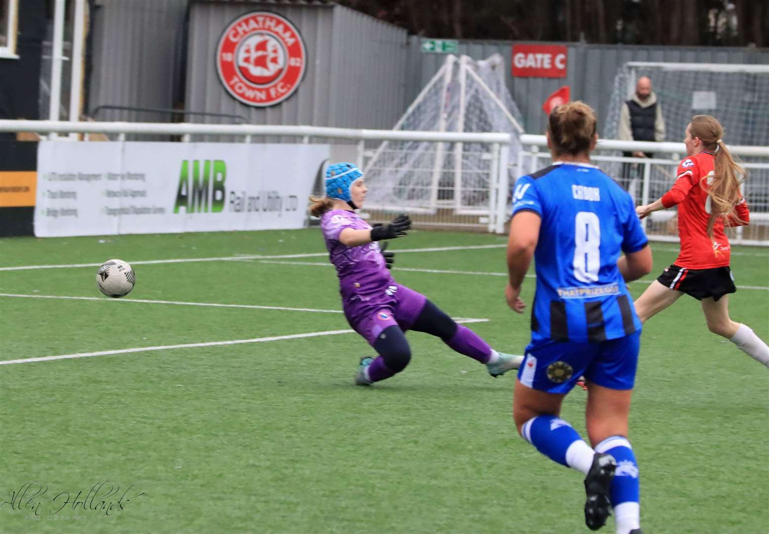 Amelia Woodgate scored another hat-trick in the 5-2 win Picture: Allen Hollands