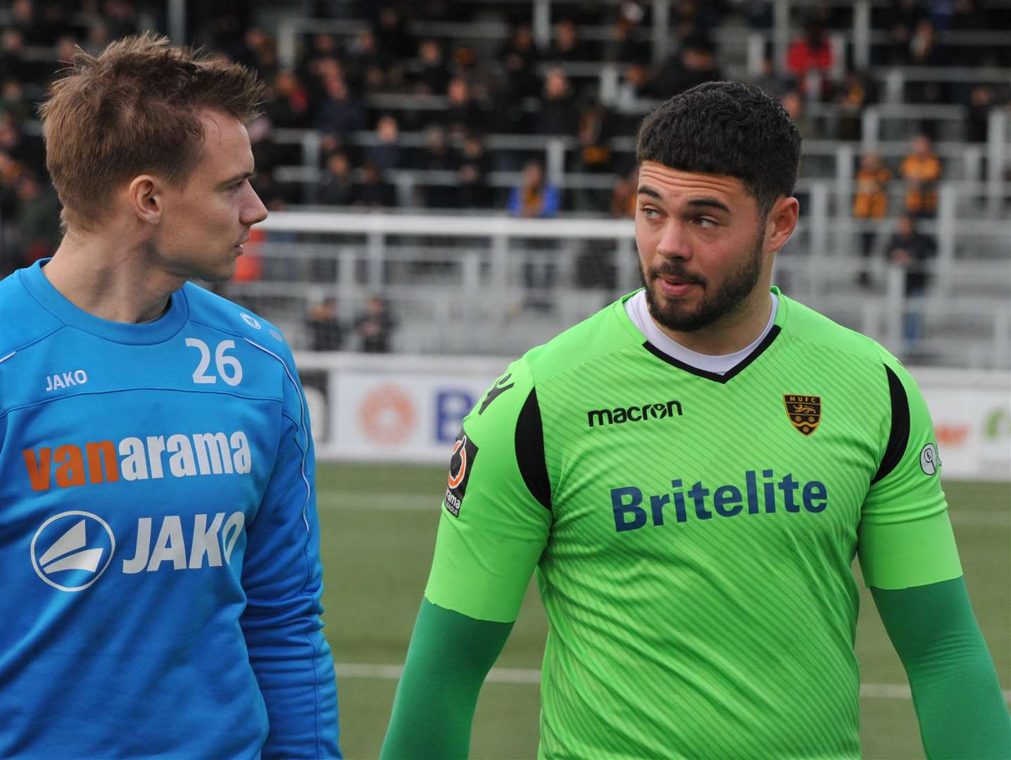 Dion-Curtis Henry talks tactics with new goalkeeper coach Chris Lewington Picture: Steve Terrell