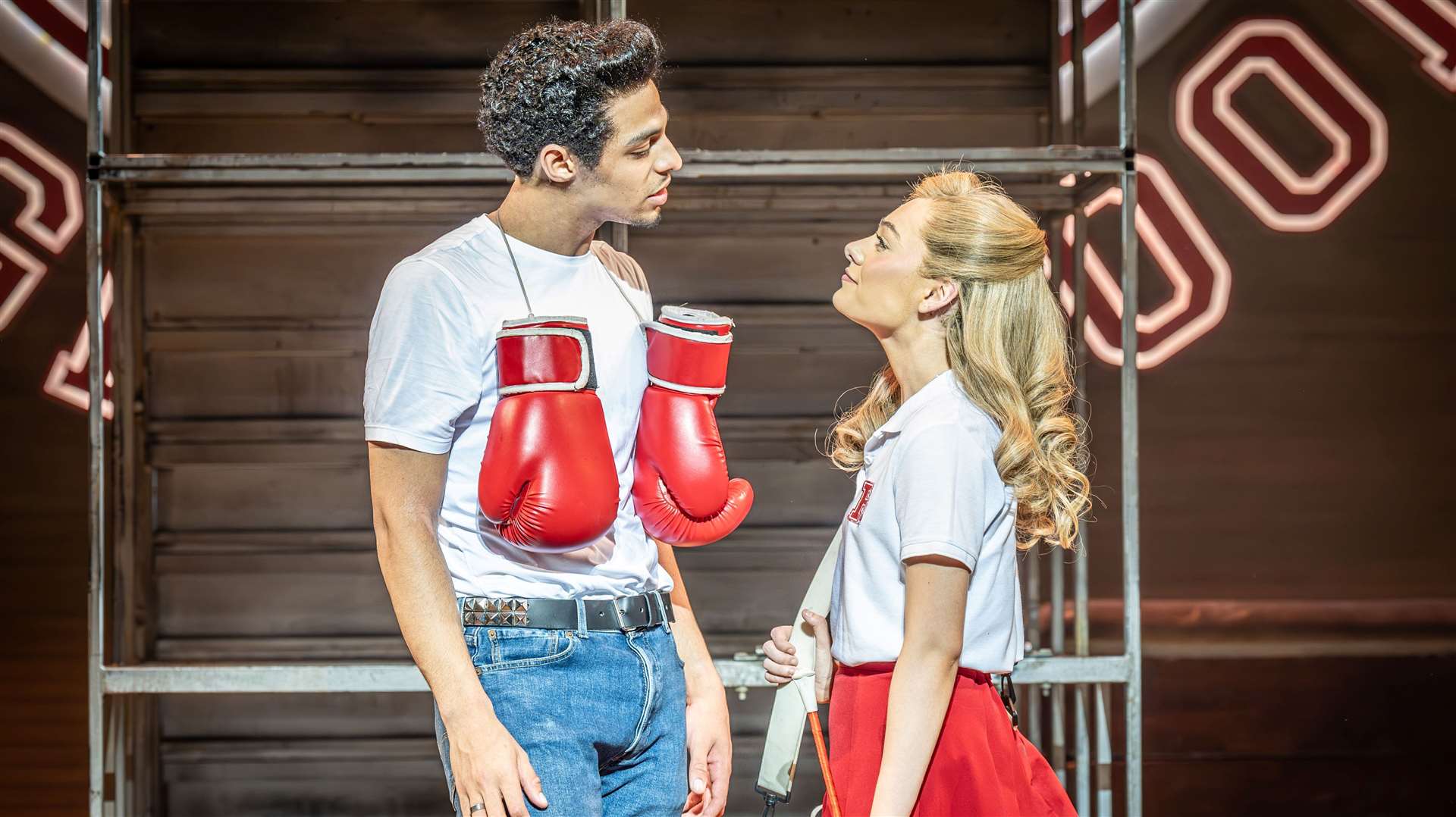 Teen romance was in the air at the opening night of Grease at Canterbury’s Marlowe Theatre. Picture: Marc Brenner