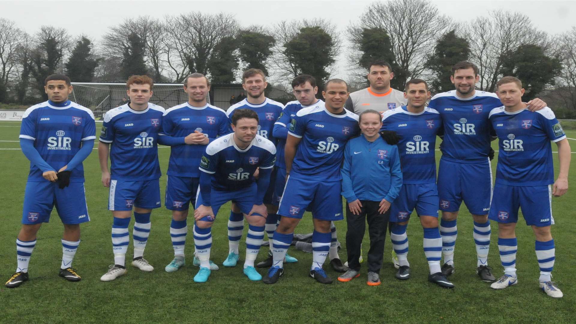 Laura with Margate FC's first team