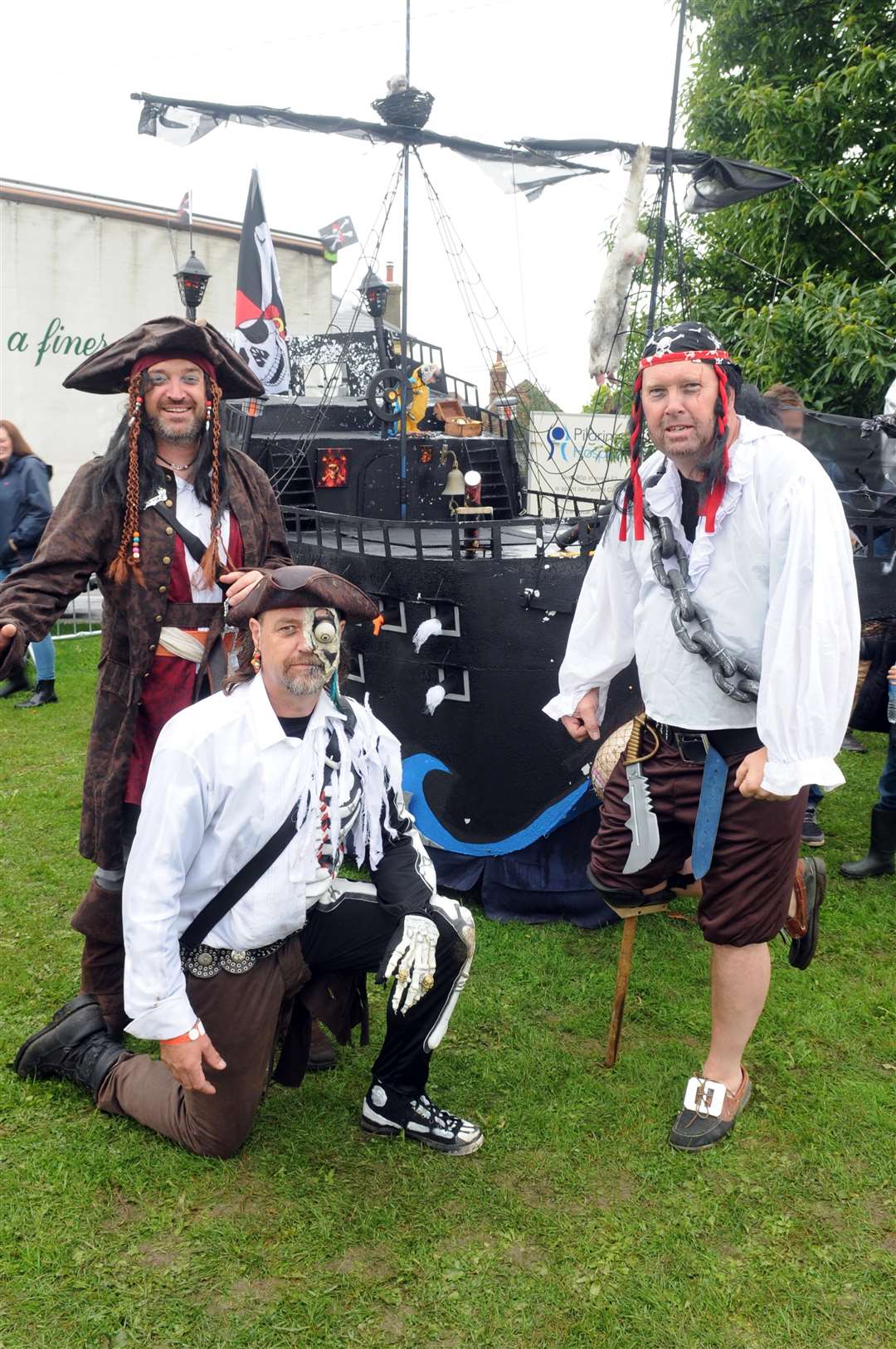 The famous Newchurch trio dressed up as priates at the derby. Picture: Wayne McCabe