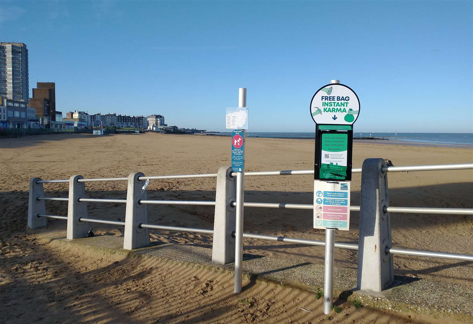 One of the new litter stations along Margate's seafront. Picture: Thanet District Council