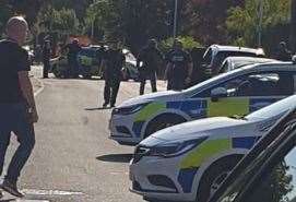 Joy Lane in Whitstable was sealed off during the arrest on Tuesday. Photo: Sam Gambrill