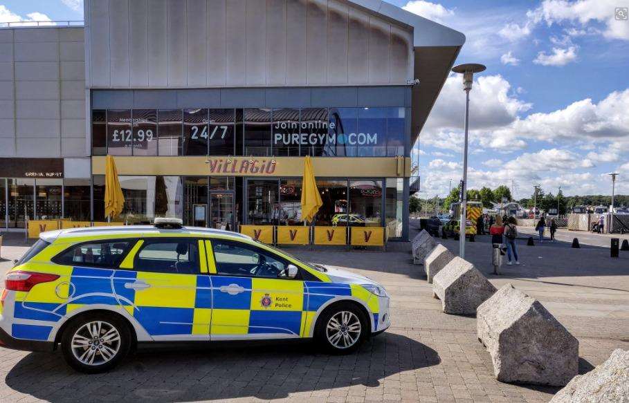 Emergency services are treating an elderly lady who fainted at the Dockside Outlet Centre (3719775)