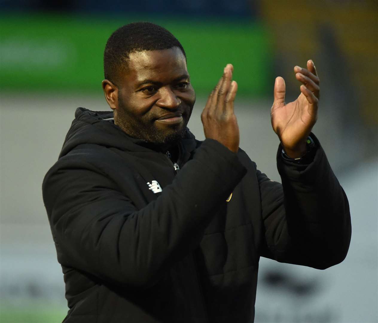 Maidstone United caretaker boss George Elokobi. Picture: Steve Terrell