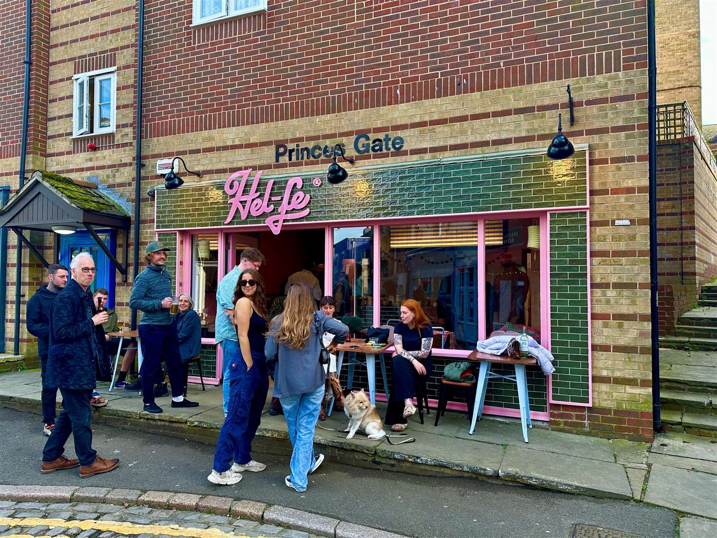 Customers enjoying the healthy smoothies on offer at Hel-fe in Folkestone. Picture: Jesus Godley