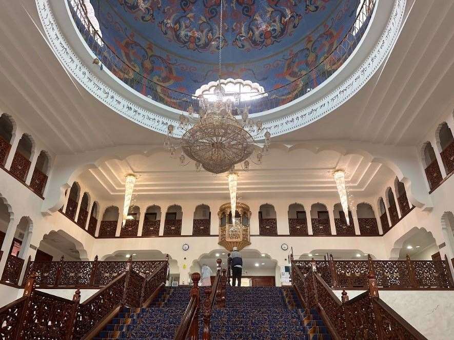 Inside the gurdwara which is said to be one of the largest in Europe