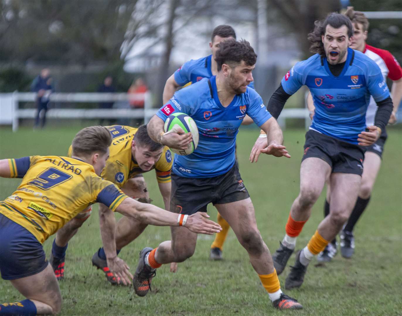 Canterbury's Kyan Braithewaite runs at the hosts. Picture: Phillipa Hilton