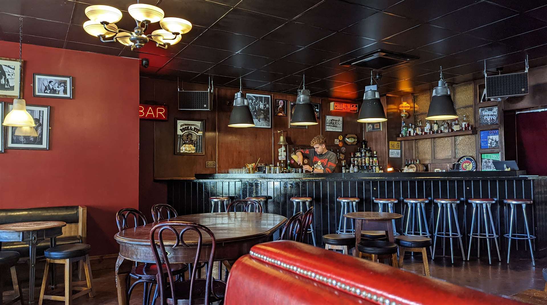 The interior of Lucky Chip in Folkestone