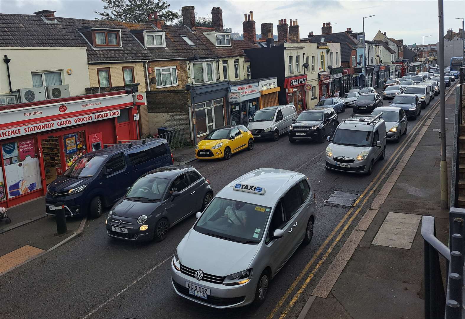 The busy London Road in Dover