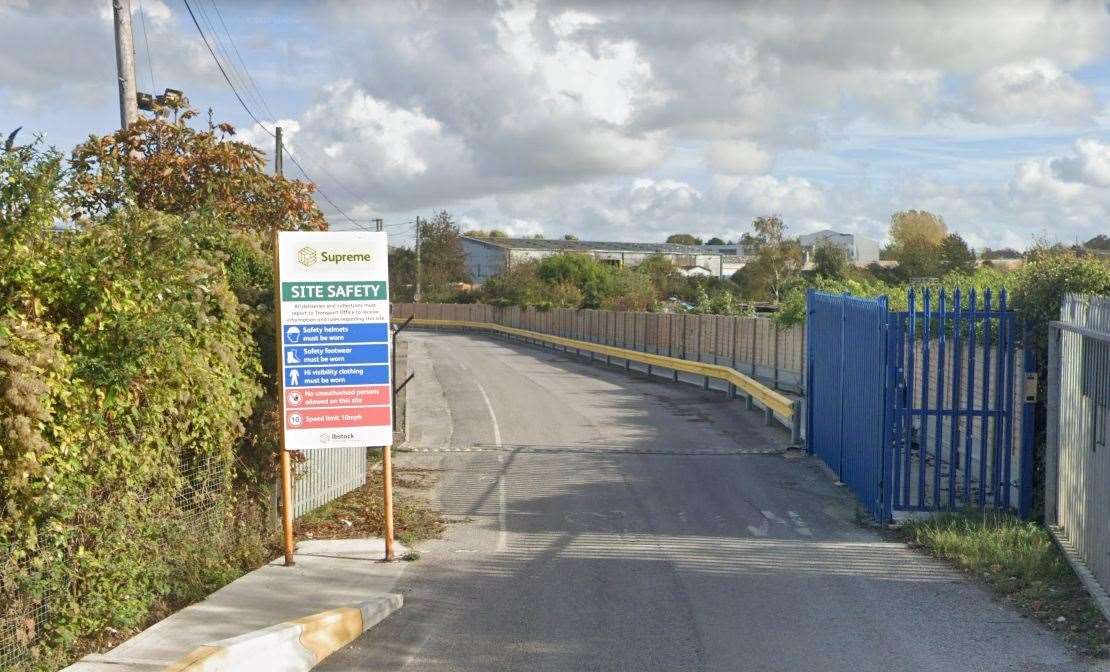 The incident happened at the site in Crown Quay Lane, Sittingbourne. Picture: Google Maps