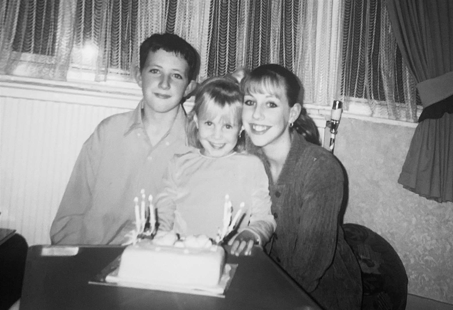 Jay Hayes as a child with sisters Emmy and Tara