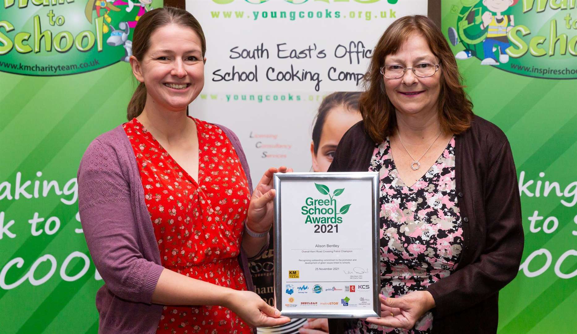 Alison Bentley from Brookfield Junior School, Larkfield gets an award for Road Crossing Patrol Picture: Countrywide Photographic