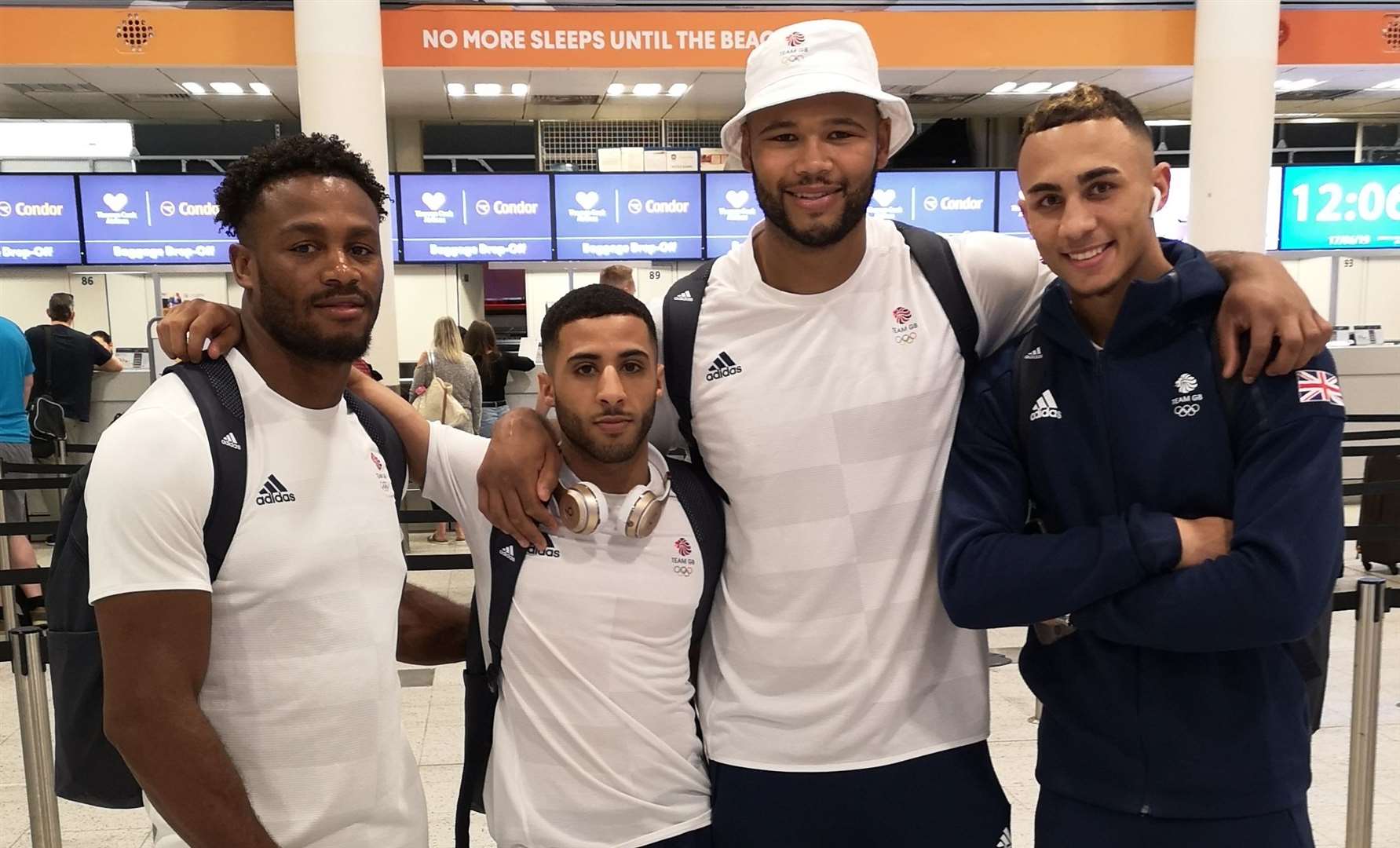 Cheavon Clarke with fellow Team GB boxers Galal Yafai, Frazer Clarke and Benjamin Whittaker