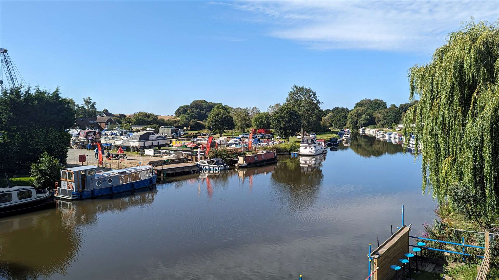 Boats moored at Wateringbury