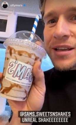 Olly Murs said the Oreo milkshake was 'unreal'. Picture: OllyMurs/Instagram