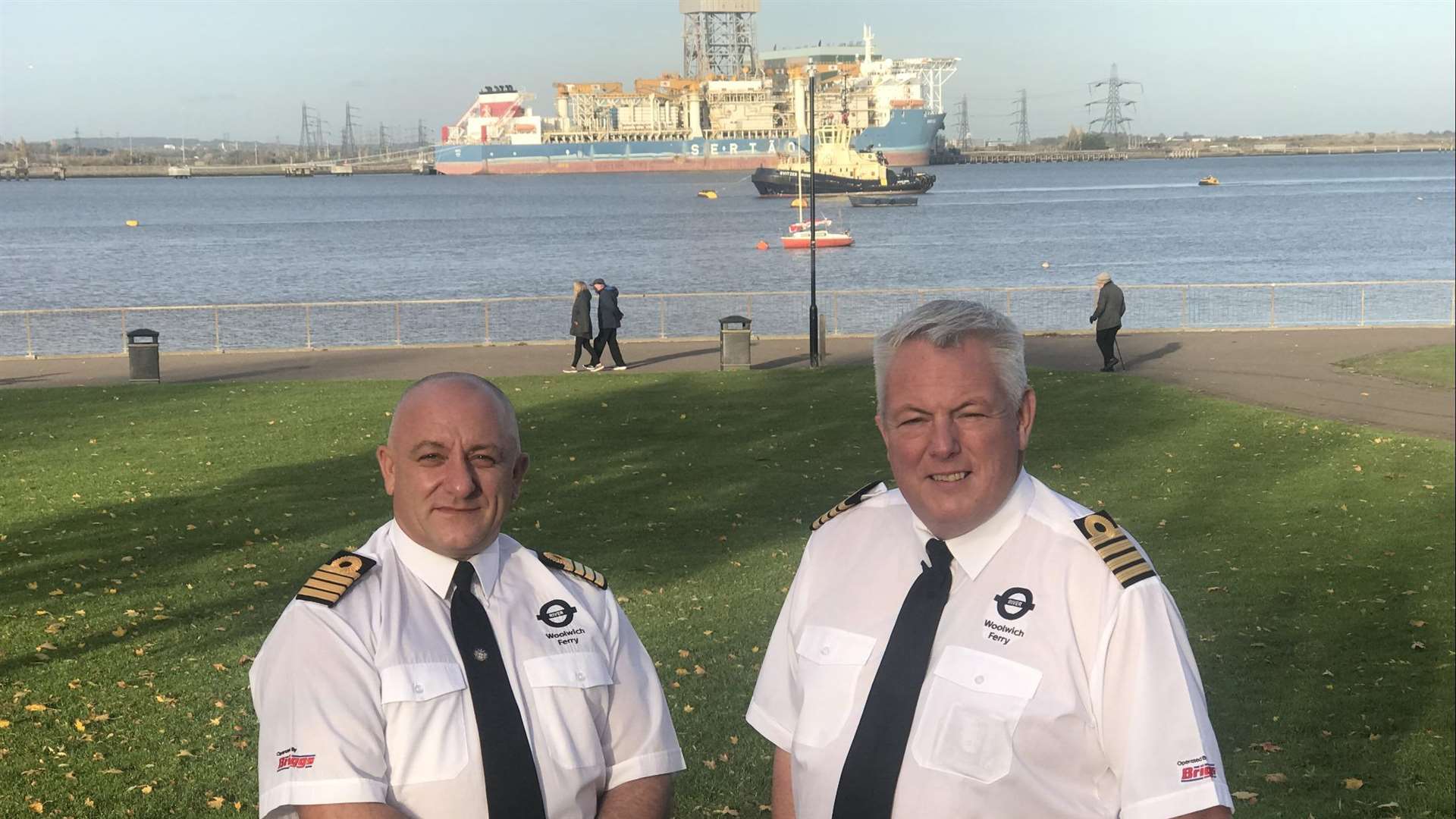 Alec Argent and Mark Springhall are both skippers of the Woolwhich Ferry